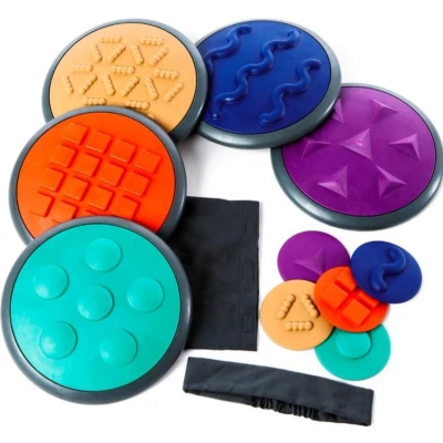 Afbeelding van gonge tactiele schijven Tasten leren set 2 (2x5stuks)