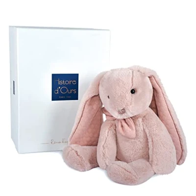 Image de Peluche lapin Preppy Chic 40CM Rose Histoire d&#039;ours