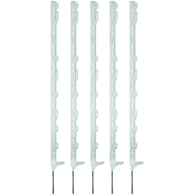 Afbeelding van Ako Weidepaal Titan met Enkele Opstap Wit 110cm 5 Stuks