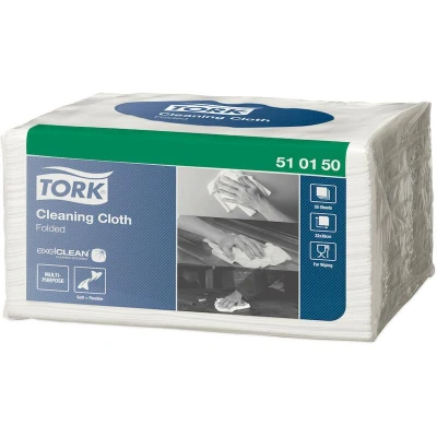Image de TORK 510150 lingettes nettoyantes pliées 32x39cm W8 (55 pcs.)