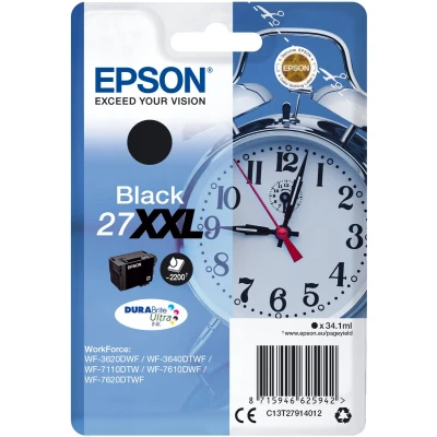 Afbeelding van Epson 27XXL (T2791) Inktcartridge / Zwart Extra Hoge Capaciteit