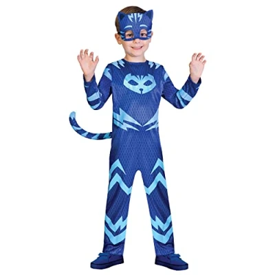 Afbeelding van Amscan Verkleedpak Pj Masks Catboy Blauw Maat 7 8 Jaar