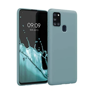 Afbeelding van kwmobile telefoonhoesje geschikt voor Samsung Galaxy A21s Hoesje smartphone Back cover in Arctische nacht