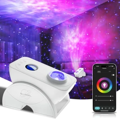 Afbeelding van Blubbel Led projector, sterrenhemel, intelligente nachtlampje, 3D Galaxy Projector Starlight, app/spraakbediening, compatibel met Alexa/Google/wifi, slaapkamer, decoratie,