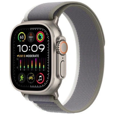 Afbeelding van Apple 49MM Trail LOOP S/M Horloge accessoires, Maat: One Size, Green/grey