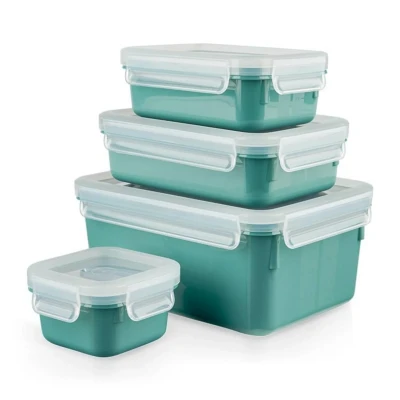 Afbeelding van Emsa Clip &amp; Close 4 Stuks (0,2 L / 0,55 0,8 2,2l) Groen