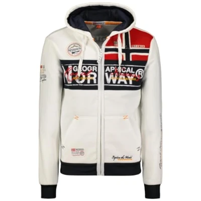 Afbeelding van Geographical Norway Flyer jas met capuchon voor heren, Wit