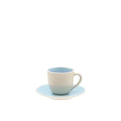 Afbeelding van Rose&amp;tullipani Koffietas En Schotel Azzurro Ev6 Azuurblauw Keramiek