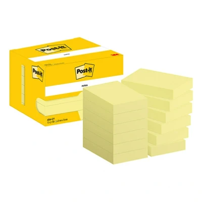 Image de 3M Post it notes 51 x 76 mm (12 pièces) jaune