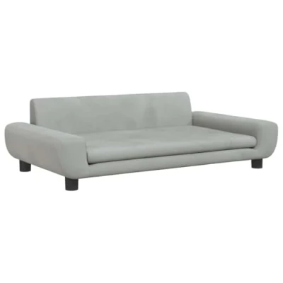 Afbeelding van vidaXL Hondenmand 100x54x33 cm fluweel lichtgrijs