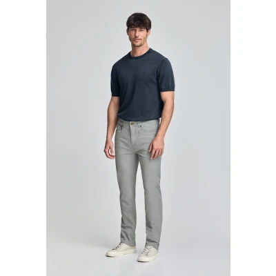 Afbeelding van Polo Club Heren Grijze Slim Fit Broek Voss Met Vijf Zakken 52