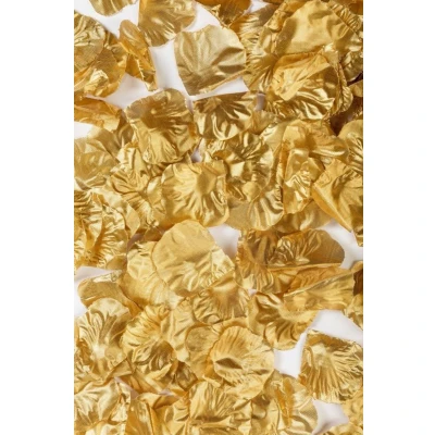 Afbeelding van Rozenblaadjes luxe goud 144 stuks