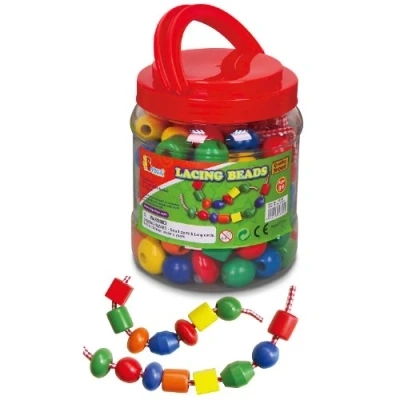 Afbeelding van VIGA Decoratieve houten kralenset, verschillende modellen/kleuren, 1 stuk, meerkleurig, 90 stuks