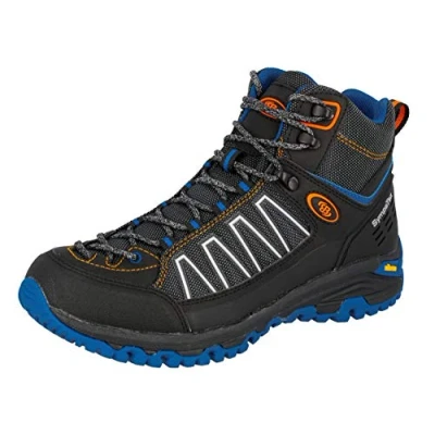 Afbeelding van Brütting Mount Meloni wandelschoenen, uniseks, hoog, zwart/oranje/blauw
