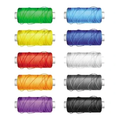 Afbeelding van WE STOCK 10 spoelen naaigaren van 100% polyester, verschillende en levendige kleuren, elk 50 meter