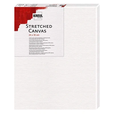 Afbeelding van KREUL 592430 Uitgerekt canvas spieraam 24 x 30 cm beginnerskwaliteit ideaal voor acrylverf en gouaches, katoenen 4 keer gegrond
