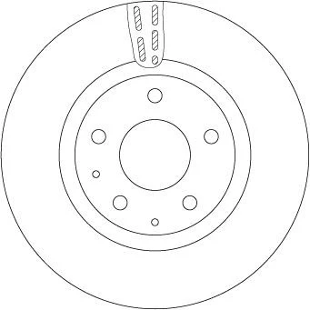 Afbeelding van Remschijf TRW DF6575, voor o.a. MAZDA