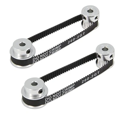 Afbeelding van Befenybay 2 Kit 2GT Synchroon wiel 20 en 30 tanden, 5 mm boring tandriemschijf aluminium met stuks, 200 x 6 (l b), 30T 5B