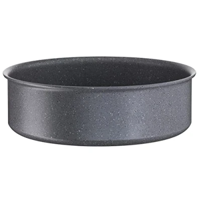 Afbeelding van Lagostina Ingenio Mineralis Green steelpan Ø 24 cm, van 100% gerecycled aluminium, voor gas, oven en inductie, met kookindicator, afneembare handgreep vormvaste bodem