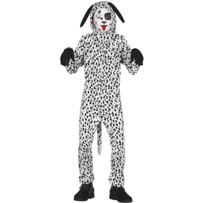 Afbeelding van Dalmatiër kostuum met capuchon voor kinderen, M (7/9 jaar)