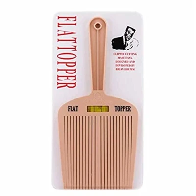 Image de BRIAN DRUMM FLATTOPPER I PEIGNE DE COIFFEUR NIVELLE INTÉGRÉ BLANC