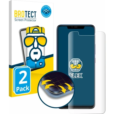 Afbeelding van BROTECT Screenprotector voor Huawei Mate 20 Pro Folie Beschermfolie transparant volledig dekking (2 Stuks)