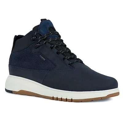Afbeelding van Geox U Aerantis B ABX Veterboots, Heren, Maat: 44, Navy Leer en textiel