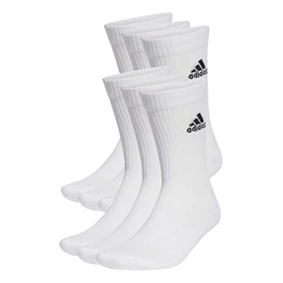 Image de adidas Mixte Cushioned Sportswear Crew Socks 6 Pairs, White/Black, 8.5 10