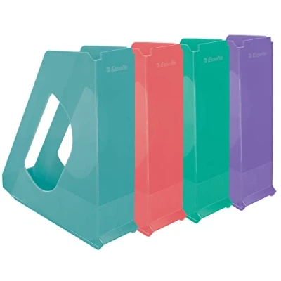 Afbeelding van Esselte tijdschriftenverzamelaar, A4, vakken voor documenten, catalogi en tijdschriften, huis/kantoor, gestructureerd motief, Colour&#039;Breeze serie, 10 stuks, verschillende kleuren, 626281