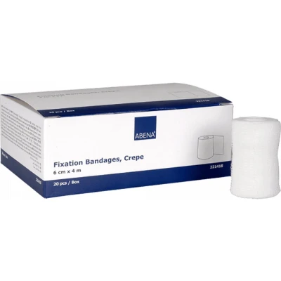 Afbeelding van Abena Fixatieverband Crepe 20 Rollen Verband 6 cm x 4 m 80% Stretch voor Fixatie van Wondverband