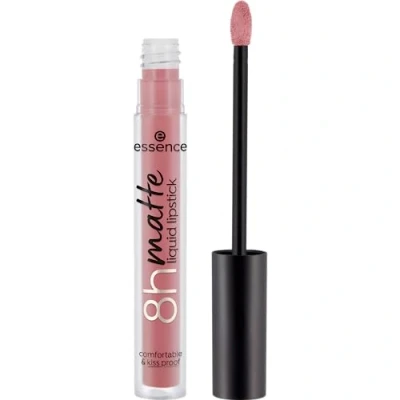 Afbeelding van essence 3 x 8 uur matte vloeibare lippenstift nr. 04, nude, langdurig, matterend, sneldrogend, mat, veganistisch, waterdicht, olievrij, alcoholvrij, 2,5 ml