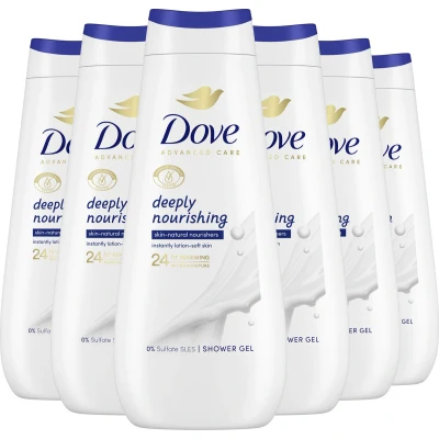 Afbeelding van Dove Advanced Care Verzorgende Douchegel Deeply Nourishing 24 uur lang effectieve hydratatie 6 x 400 ml