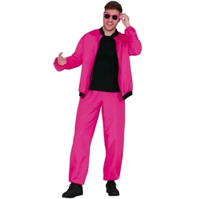 Afbeelding van Neon Pink Tracksuit Heren Maat M
