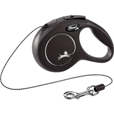 Afbeelding van Kattenriem Flexi New Classic Koord Kat Zwart