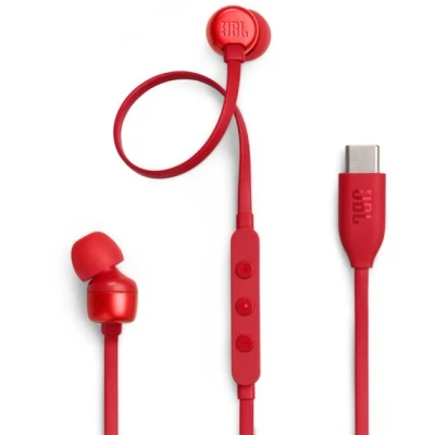Image de Ecouteurs intra auriculaires filaires JBL Tune 310C Rouge