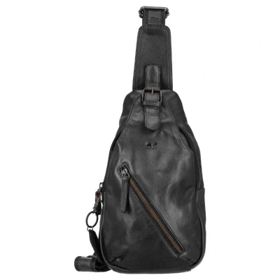 Afbeelding van Bear Design Daley Leren Crossbodytas / Slingbag Zwart