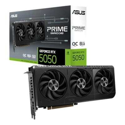 Afbeelding van ASUS NVIDIA Prime GeForce RTX 5050 OC Edition Videokaart 8GB GDDR6 PCIe 5.0 1x HDMI 2.1b 3x DisplayPort 2.1a