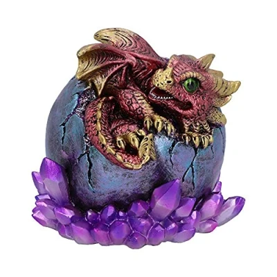 Afbeelding van Nemesis Now Crimson Hatling drakenfiguur van kristal, rood, 12,5 cm