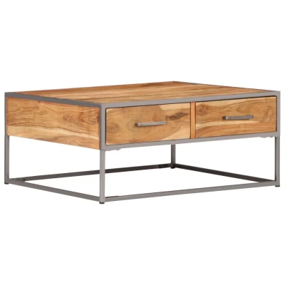 Afbeelding van Salontafel 75x75x35 cm massief acaciahout