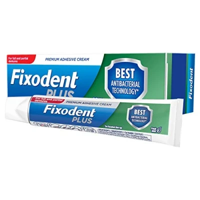 Afbeelding van Fixodent Plus Antibacteriële technologie lijm voor tandprothesen, 40 g