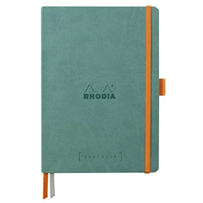 Afbeelding van RHODIA 117807C zacht Bullet Journal Goalbook water A5 gestippeld 240 pagina&#039;s licht papier ivoorkleurig 90 g 2 banden, elastische sluiting omslag van kunstleer