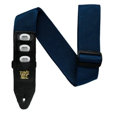 Afbeelding van Ernie Ball 4236 Gitaarband Met Plectrumhouder Navy Blue