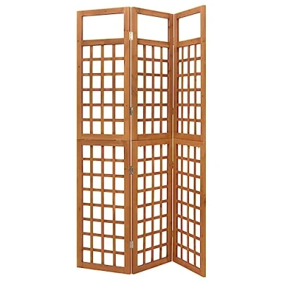 Afbeelding van Kamerscherm/trellis met 3 panelen 121x180,5 cm vurenhout