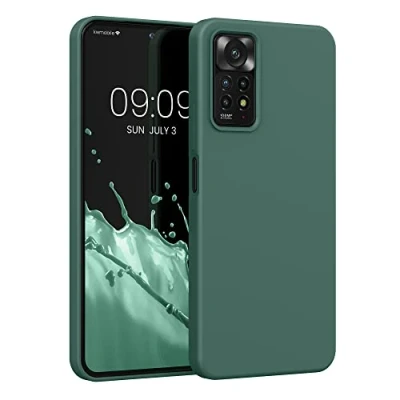Afbeelding van kwmobile telefoonhoesje geschikt voor Xiaomi Redmi Note 11 Pro / (5G) 12 (4G) Hoesje met siliconen coating Smartphone case in dennengroen