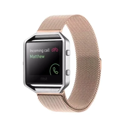 Afbeelding van Milanese Fitbit Blaze horloge band alleen voor Rosé goud