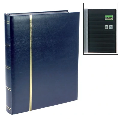 Afbeelding van Safe Luxus, Insteekalbum A4 60 bladzijden (zwarte) 9 stroken Blauw afm: 230x305x58 per st.