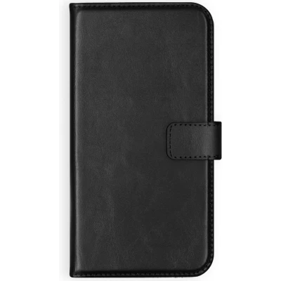 Afbeelding van Selencia Hoesje Geschikt voor OnePlus 7 Pro Met Pasjeshouder Echt Lederen Bookcase Zwart