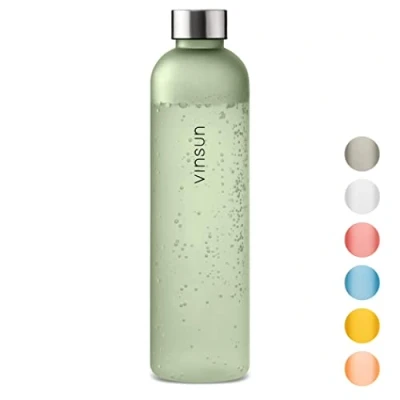 Afbeelding van Drinkflessen, 650 ml, large, herbal, history of cool drinks, BPA vrij, Tritan, wegens drinkflessen voor sport, outdoor, school, universiteit, fiets, kantoor, sportschool