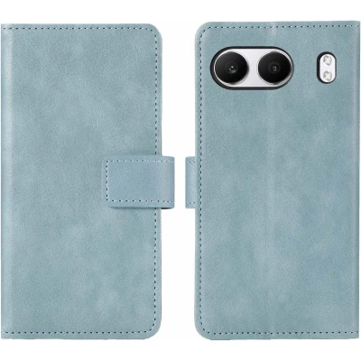 Afbeelding van imoshion Hoesje Geschikt voor OnePlus Nord 4 Met Pasjeshouder Luxe Bookcase Lichtblauw