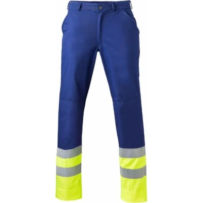 Afbeelding van HaVeP Werkbroek High Visibility 8397 Marine/Fluor geel Maat 62